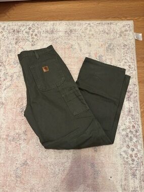 Carhartt Men’s Olive Green Cargo Work Pants